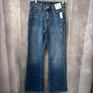 NWT Aeropostale Medium Wash Blue Denim High Rise Flare 5 Pocket Jeans‎ Womens 6